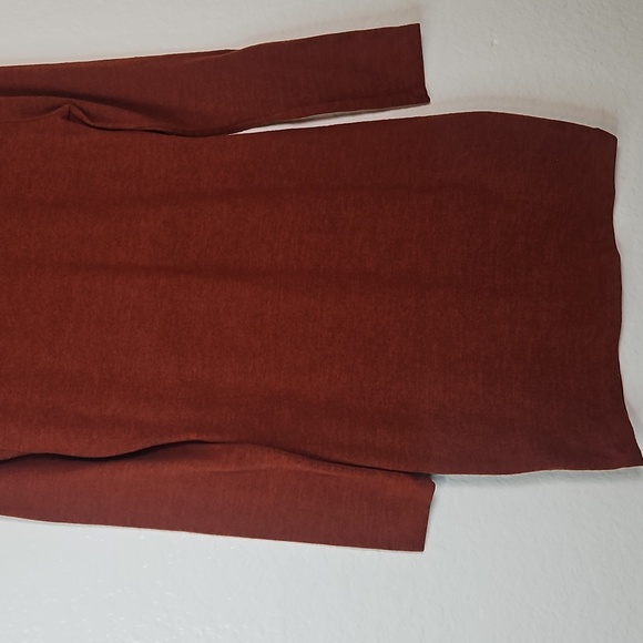 Stella Tweed Rust Knit Sweater Dress with Crisscross Front Size M - Picture 14 of 14